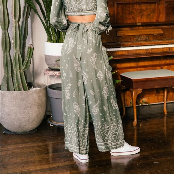 RUBEN BOHO WIDE LEG PANTS IN CONSTANCE PRINT JAASE - Picture 5 of 8